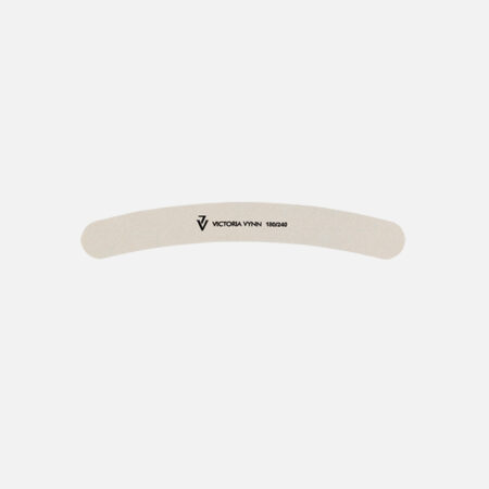 White banana shaped nail file 180/240