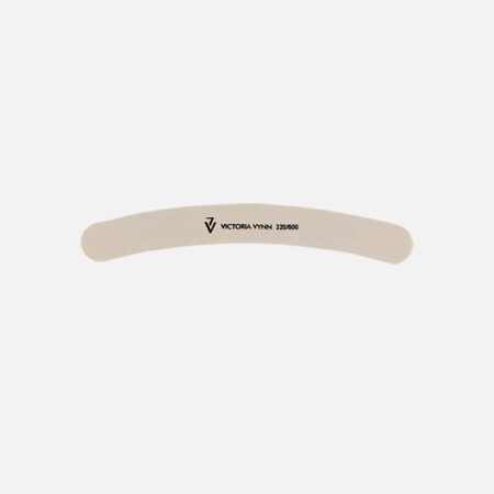 White banana shaped nail file 320/600